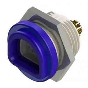 P1RNM14B1F, Цилиндрические защелкивающиеся разъемы Rcpt Front Panel Mnt 14pin 28AWG Solder