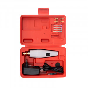 Мини-Дрель (гравер) 12000 об/мин, 12 Вт, 10 насадок, в кейсе 12-4451