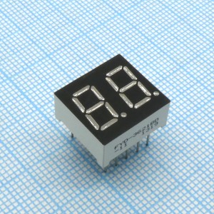 FYD-3621BD-11, 2-х разрядный индикатор 9,2мм/красный/650нм/26-38мкд/ОА
