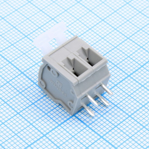 GT242R-5.0-02P-11-00, Нажимной безвинтовой клеммный блок 2 контакта. Зажим типа зажимная клеть. Серия GT242R-5.0