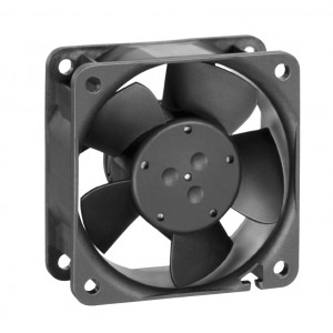 614NHH, Вентилятор аксиальный постоянного тока 24В, 60x60x25 мм, 0.12 А, подшипник качения, подключение-провод, уровень шума 41 дБа, воздушный поток 56 куб.м/ч, 6850 об/мин