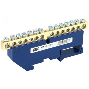 Шина нулевая на DIN-изол. ШНИ 6х9-14-Д-С YNN10-69-14D-K07