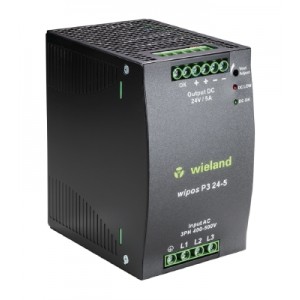 Источник питания WIPOS P1 24-5, Источник питания, однофазный, 24 V / 5 A, 142,5 W; диапазон входных напряжений: 115/230 V AC, 210 – 375 V DC; габариты (мм): ширина x высота x глубина: 64 x 124.5 x 123.6; вес 0,92 кг; монтаж: на DIN рейку, температура окружающей среды –35°C…+70°C