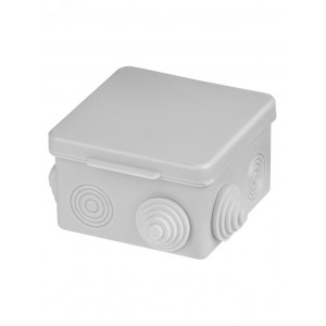 Распаячная коробка ОП 80х80х50мм, крышка, IP54, 7вх. SQ1401-0112
