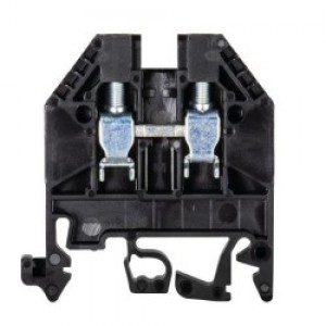 Проходная клемма WK 4/U SW, Проходная клемма, тип фиксации провода: винтовой, номинальное сечение: 4 мм кв., 32A, 800V, ширина: 6 мм, цвет: черный, тип монтажа: DIN35