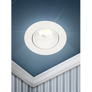 Встраиваемый светильник декоративный KL90 WH MR16/GU5.3 белый, пластиковый Б0054369