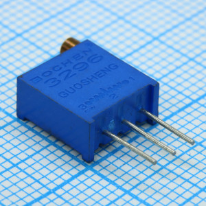 3296W-1-502, Потенциометр многооборотный керметный 5кОм 0.5Вт PC PIN