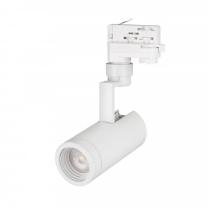 Светильник LGD-ZEUS-4TR-R67-10W Warm3000 (WH, 20-60 deg, 230V) 024604(1), Светильник подвесной для треков/шин 4 провода, 10Вт. Цвет свечения ТЕПЛЫЙ 3000K, световой поток 800-1000лм, регулируемый угол 20-60°, CRI>90. Корпус круглый, металл, цвет белый, IP20. Размеры DxHxL O67x180x155мм. Входное напряжение AC220-240V