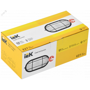 Светильник НПП 1402 60Вт E27 IP54 бел. овал с решеткой LNPP0-1402-1-060-K01