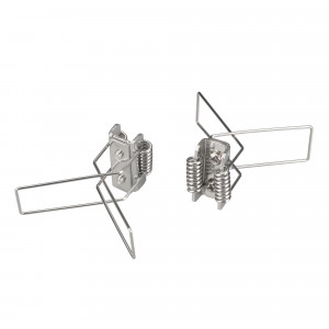 Пружинный держатель LINIA49-F-S 042126, Пружинный держатель для профиля LINIA49-F-S. В комплекте держатель - 2 шт., монтажная пластина - 2 шт., шуруп - 4 шт.. Цена за 1 компл.