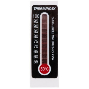 brd195838, TIL-7-50C-100C обратимая этикетка, 11-уровневая индикация температуры 50-100°C (каждые пять градусов), 18 х 51мм, 10шт. в упаковке.