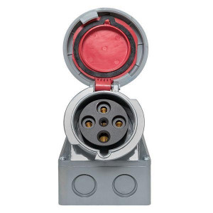 Розетка стационарная наружная 1352 3Р+РЕ+N 63А 380В IP67 PROxima ps-1352-63-380