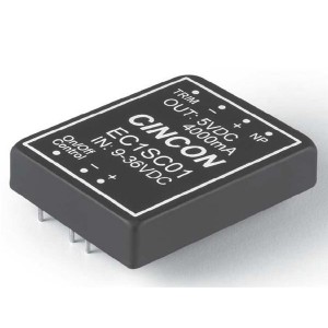 EC1SC01, Преобразователи постоянного тока в постоянный с изоляцией DC-DC Converter, 20 Watt, 4:1 Input Range, 9-36VDC Input, 5VDC Output, 2.00x1.60x0.45"