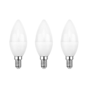 604-023-3 Лампа светодиодная REXANT Свеча CN 9.5 Вт E14 903 Лм 2700 K теплый свет (3 шт./уп.)(кр