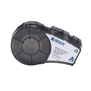 brd152094, M21-137-499 этикетки, нейлоновая ткань В-499, размер 50.8х19.05 мм, черный на белом, 73 шт. в упак. (M210, M210-LAB)