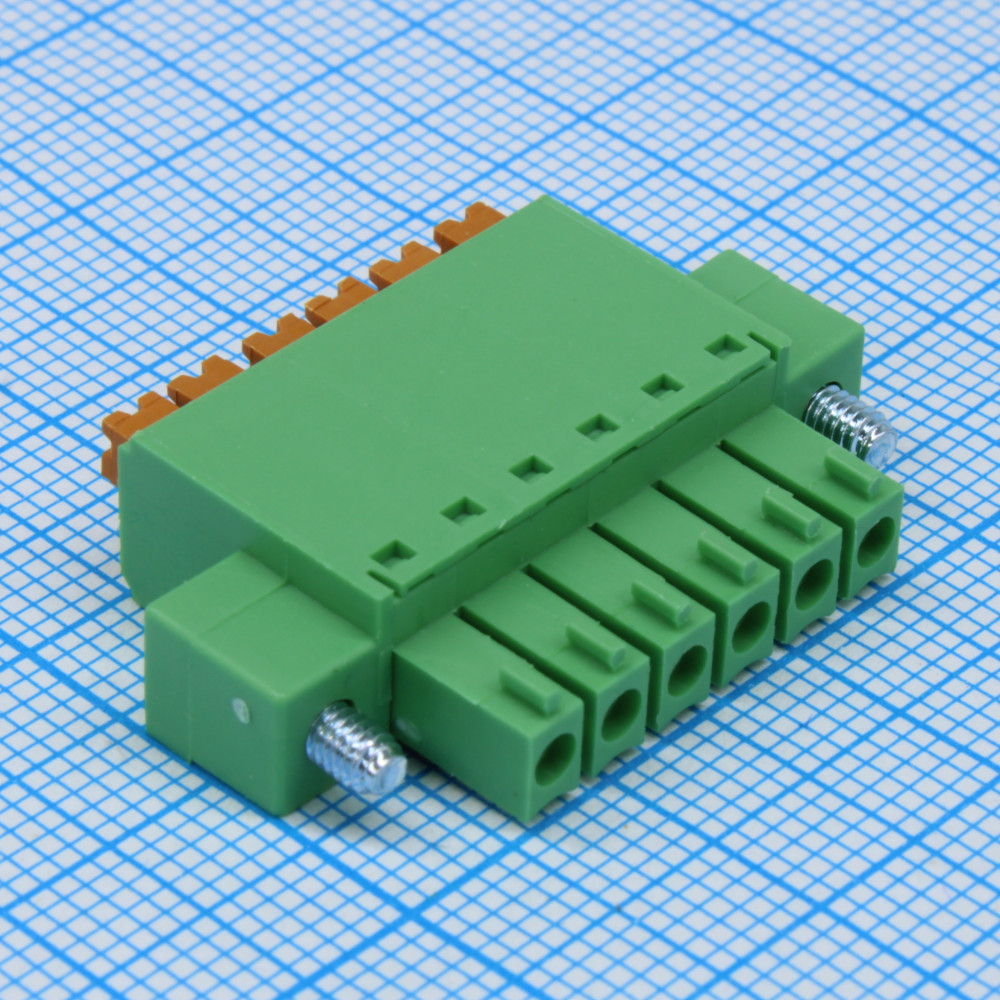 Изображение товара Клеммный блок 15EDGKNM-3.5 серия 6 контактов электромонтажный