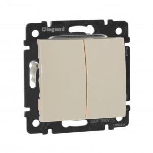 Переключатель 2напр 2клав 10A СЛНК VLN 774308