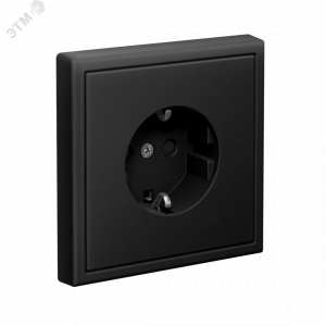 ARTGALLERY РОЗЕТКА с заземлением со шторками, 16А, механизм, быстрозажимные клеммы, карбон GAL001045S
