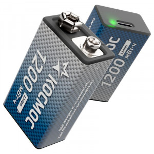 Аккумулятор крона Li-ion 9В 1200мАч (блист.1шт) КОСМОС KOCLi9V1200mAh1BL