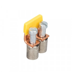 Соединительная перемычка IVB WK 2,5 - 2, Соединительная перемычка, 2 полюса, изолированная, винтовая, для клемм: WK 2,5/U цвет: желтый