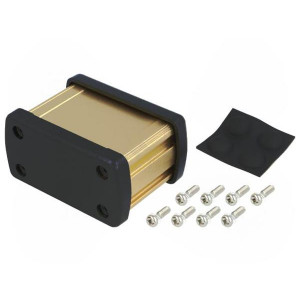 ALUG702GD040, Алюминиевый золотой корпус с черными торцевыми панелями