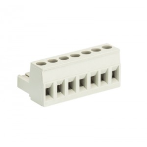 Розетка Wiecon 8213 B / 7 OB, Розеточный разъем, угловой, на кабель, шаг: 5.08 мм, 7 полюсов, фиксация провода винтовая, исполнение: без маркировки, 400V, 12А, цвет: серый