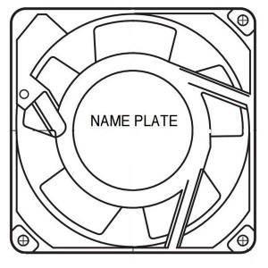 3610PS-12W-B10-A00, Вентиляторы переменного тока AC Axial Fan, 92x25mm, 115VAC, 20CFM, Flange, Wire