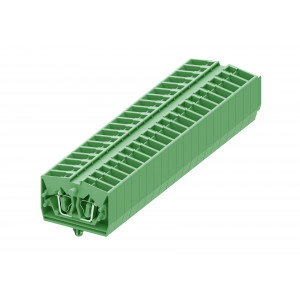 Проходная клемма (MINI) 254316, Проходная клемма, MINI, верхний подвод кабеля, 2 точки подключения, тип фиксации провода: пружинный, номинальное сечение: 2,5 мм кв., 24A, 800V, ширина: 6 мм, цвет: зеленый, тип монтажа: якорная защелка в панель