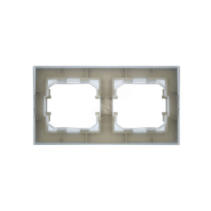 BRITE Рамка 2-мест. IP44 РУ-2-БрА-44 алюм. BR-M22-44-K47