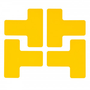 gws104439, Разделитель, форма Т,  материал-полиэстер В-514, цвет- жёлтый, размер 127мм х 127мм, 20 шт/упак.