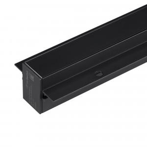 Трек встраиваемый MAG-TRACK-2538-FDW-1000 (BK, 5LN) 046284, Встраиваемый магнитный трек с фланцем для монтажа в гипсокартонный потолок, длина 1000 мм. DC24V, позволяет диммировать светильники по протоколу DALI. Материал алюминий, цвет черный. Две заглушки в комплекте. Размер ДxШxВ: 1003x55x38 мм. Размер (с учетом