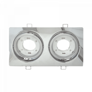 Светильник встраиваемый GX53R-2ST 2RC металл под лампу GX53 230В поворотный двойной хром 4690612021560