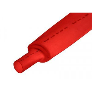 Трубка термоусадочная ТУТ нг 40,0/20,0 красная, термоусаживаемая трубка в метровой нарезке, не поддерживает горение