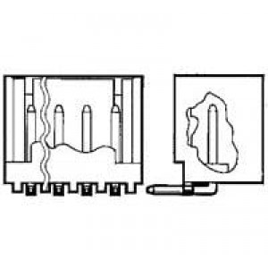 2-644488-6, Проводные клеммы и зажимы SHROUDED HEADER 6P Right Angle Post tin