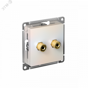 Аудиорозетка ATLASDESIGN двухместная жемчуг ATN000487