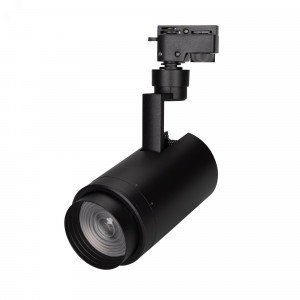 Светильник LGD-ZEUS-2TR-R88-20W Warm3000 (BK, 20-60 deg, 230V) 025947(1), Светильник подвесной для треков/шин 2 провода, 20Вт. Цвет свечения ТЕПЛЫЙ 3000K, световой поток 1600-2000лм, регулируемый угол 20-60°, CRI>90. Корпус круглый, металл, цвет черный, IP20. Размеры DxHxL O88x200x162мм. Входное напряжение AC220-240V