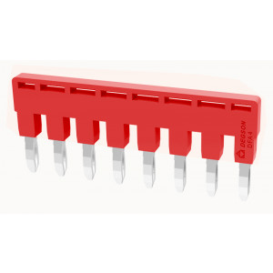 Соединительная перемычка DFA4-08P-16-00Z(H), Соединительная перемычка, 8 полюсов, изолированная, вилочная, для клемм: DC4, цвет: красный