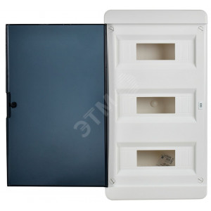 Корпус пластиковый ЩРВ-П-36 IP41 черн. прозр. дверь TEKFOR TF5-KP12-V-36-41-K01-K03