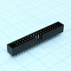 DS1014-34SF1B-B, IDC2 разъем, вилка на плату прямая двухрядная 34pin(2x17)., шаг 2.00мм