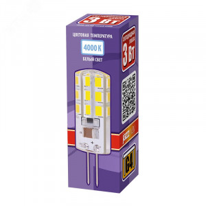 Лампа светодиодная PLED-G4 3Вт капсульная 4000К нейтр. бел. G4 200лм 220-230В 1032072