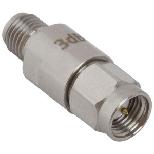 ATS-1M1F-03DB2W, Аттенюаторы - межкомпонентные соединения SMA Jack to SMAPlug Attenuator, 3 dB, 2W