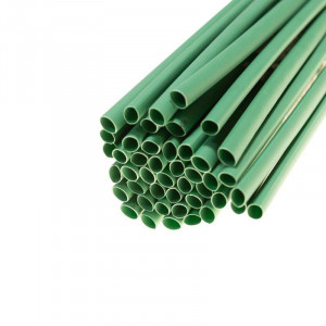 Трубка термоусадочная ТУТ нг 5,0/2,5 зеленая, термоусаживаемая трубка в метровой нарезке, не поддерживает горение