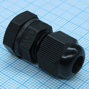 MGB10-03B-ST, "MGB10-03B-ST","Резьба M10x1.5 , Защита IP68 , Материал нейлон РА66,  вакуумная резина , Диаметр кабеля 3.1 мм