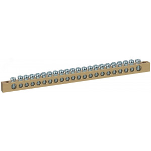 Шина NO-122-28 PEN земля-ноль 8х12мм 22/2 латунная крепеж по краям Б0047243