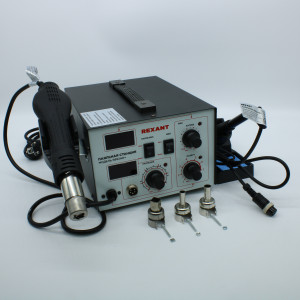 Паяльная станция R852AD+, Паяльная станция (паяльник + фен), модель R852AD+, 100-500°C, LED дисплей