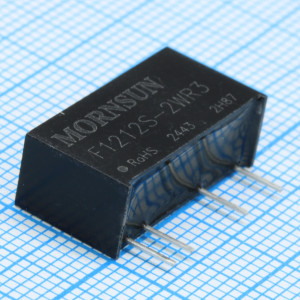 F1212S-2WR3, Преобразователь DC/DC мощность, Вт: 2 вход 12В выход 12В изоляция: 3000В