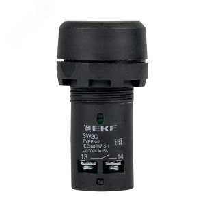 Кнопка SW2C-11 возвратная зел. NO+NC sw2c-11s-g