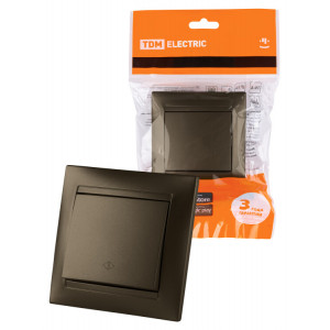 Перекрестный выключатель 1-кл. 10А бронза "Лама" SQ1815-0736