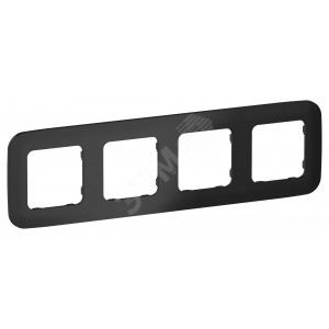 FLITE ARTISTIC Рамка 4-местная РУ-4-А-ФлЧ черный IEK FI-M42-31-20-K02