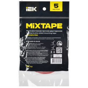 MIXTAPE PRO Лента монтажная прочная двусторонняя 1х9мм 5м IEK MT7-LM30-01-09-05